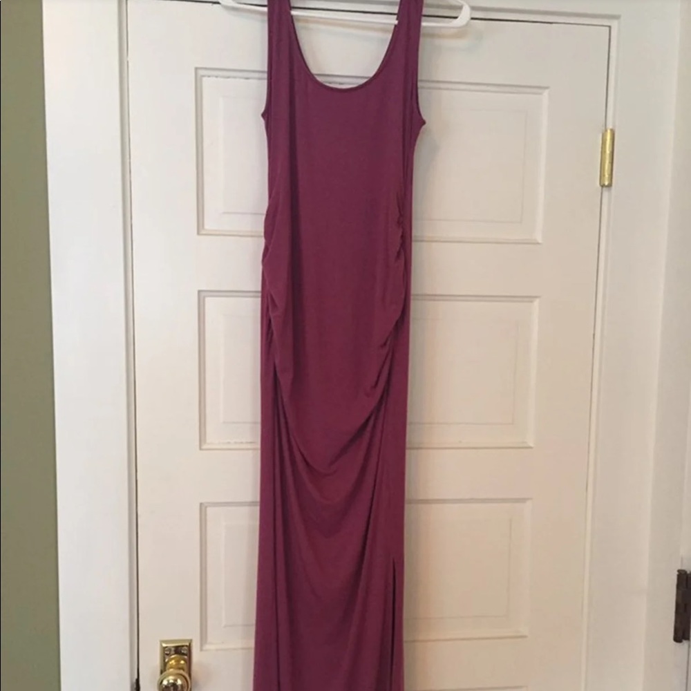 Raspberry Maternity Maxi Dress
